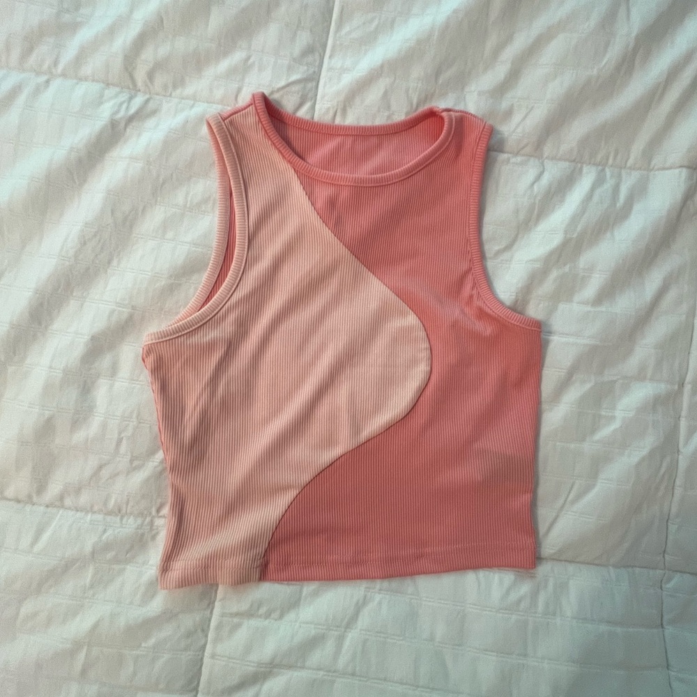 Two-Toned Cropped Tank Top